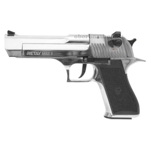 СХП Охолощенный пистолет Retay Eagle X Desert Eagle, кал. 9 мм, никель